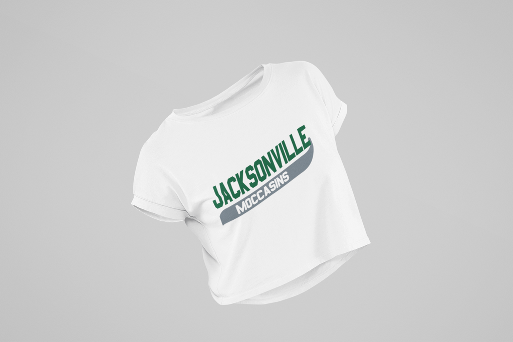 Women's Cropped Crewneck T-Shirt | Jacksonville Moccasins