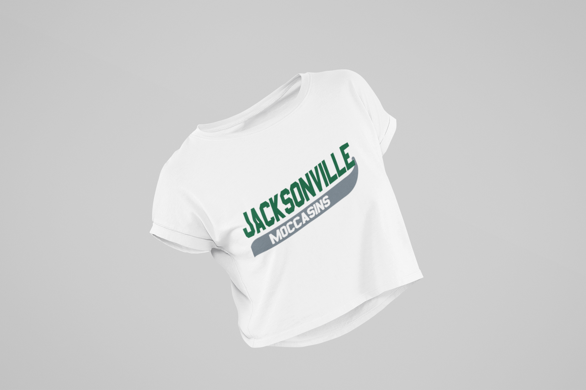 Women's Cropped Crewneck T-Shirt | Jacksonville Moccasins